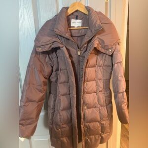 EUC, Cole Haan Women's Rare Mauve Taffeta Puffer Coat, Very Wam & Stylish